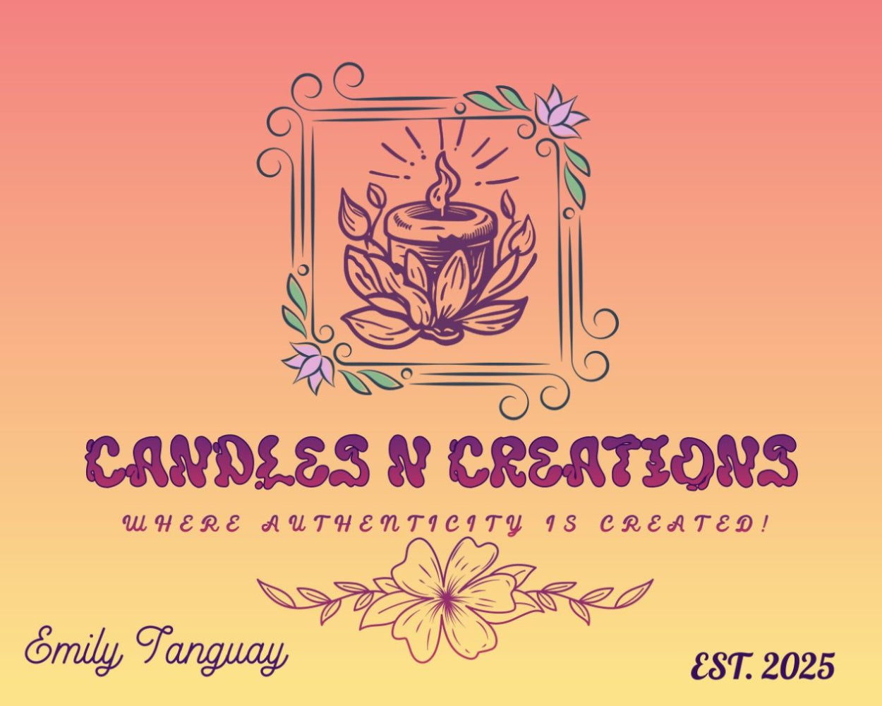 Logo for 'Candles N Creations'